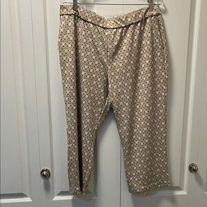 Susan Graver Beige and Black Patterned Pants